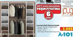 FLY LİNA AÇIK RAFLI GİYİNME DOLABI fiyat ve kampanya bilgisi